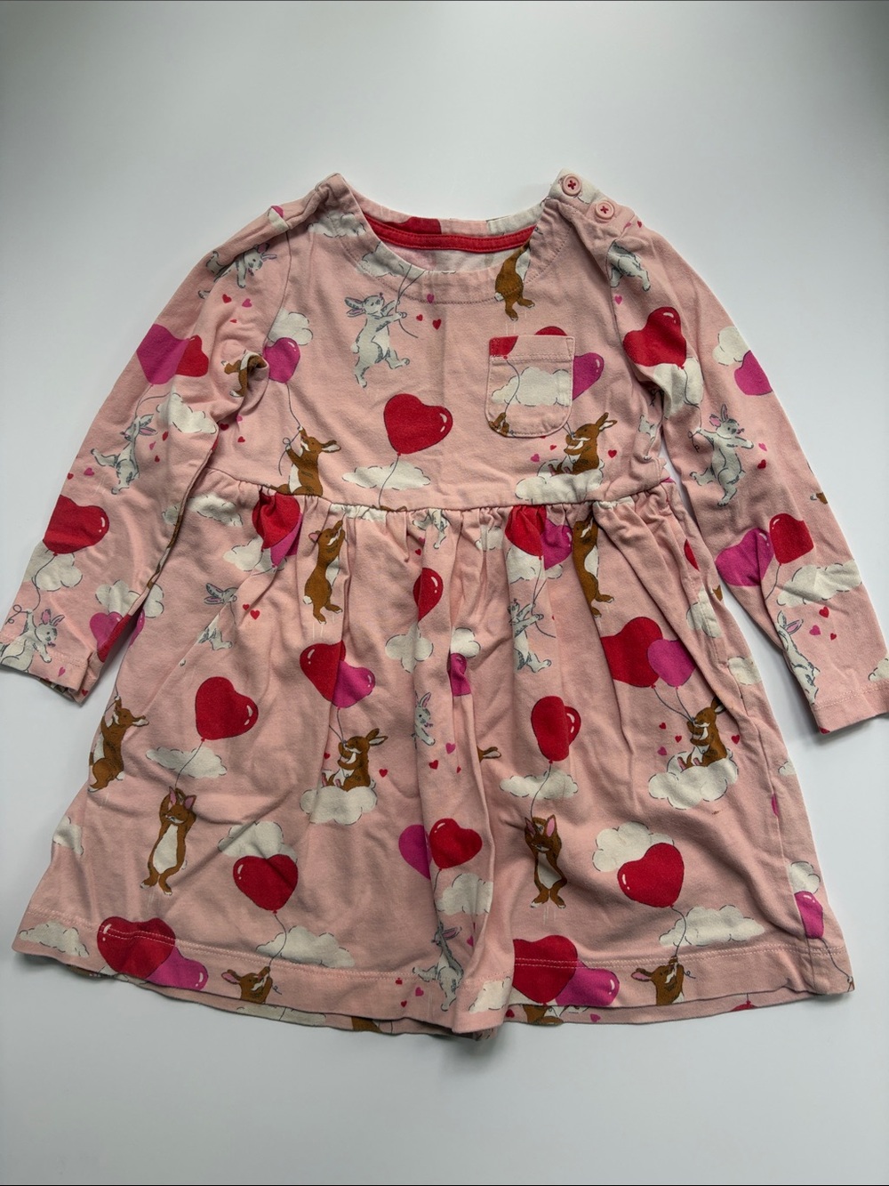 Mini Boden Pink Heart Balloon Dress